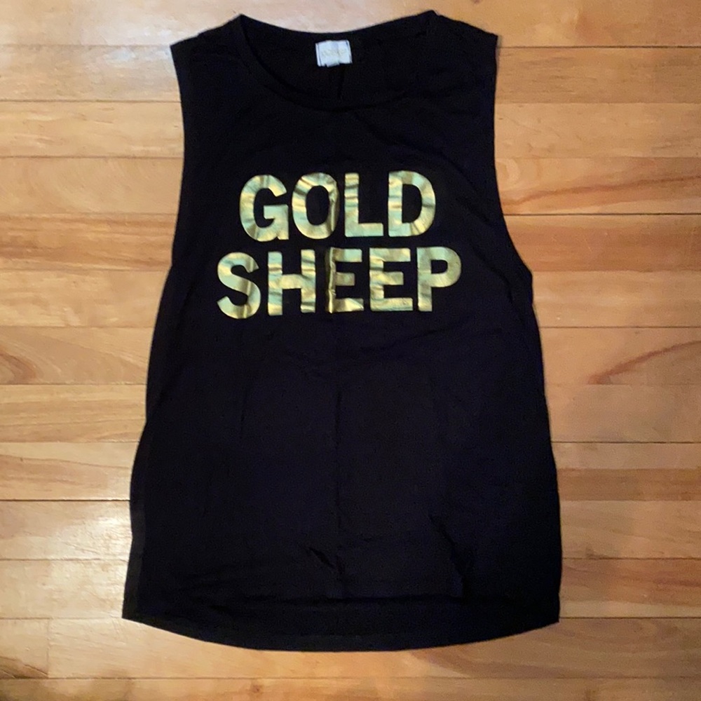 Gold Shep muscle tank